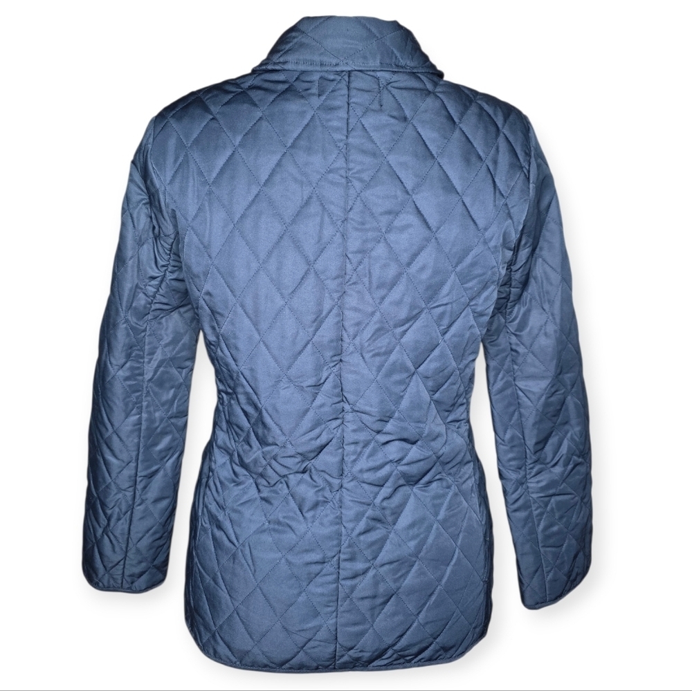 Steve & Barry’s Blue Quilted Snap Barn Jacket Women’s M Lightweight Coat - Picture 2 of 9